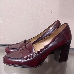 Michael Kors Burgundy Heeled Loafers | SZ 9M